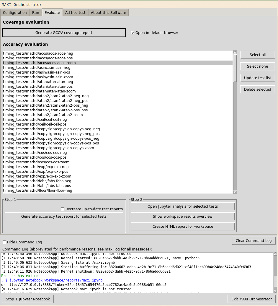 MAXI Toolbox in expert mode view for specific analysis